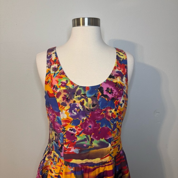 Rubber Ducky Multi Color Dress Size Small  100% Silk multi color - Picture 5 of 8